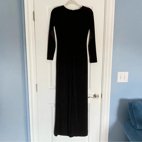 Calvin Klein Rhinestone Embellished Evening Gown/Black - 29703 - Picture 8 of 15